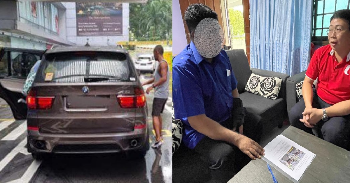 SUV DRIVER ALLEGEDLY PUSHED SECURITY GUARD, WHO FRACTURED HIS HAND
