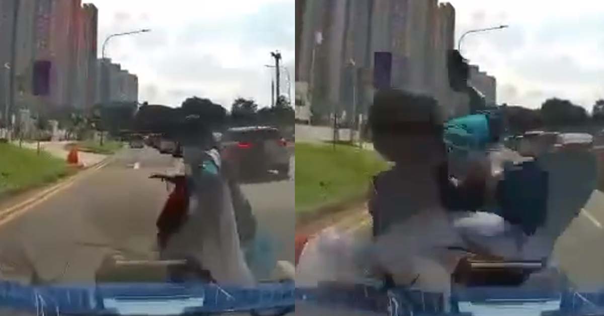 WOMAN GETS HITS BY CAR AFTER JAY WALKING IN ANG MO KIO