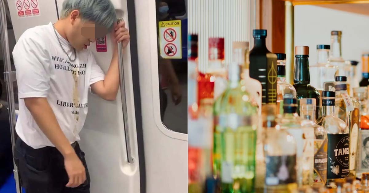 YP SPOTTED PUKING ON HIMSELF IN MRT, EH BRO MAI LIM LA