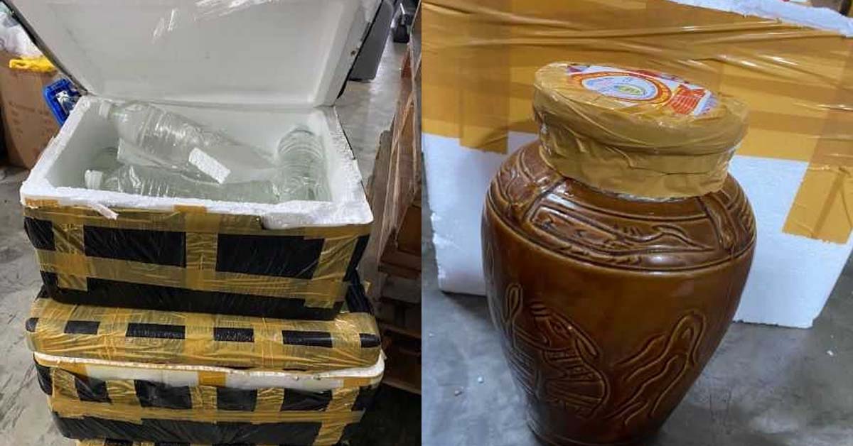 VIETNAMESE WOMAN AND LOCAL MALE ARRESTED FOR SMUGGLING ALCOHOL