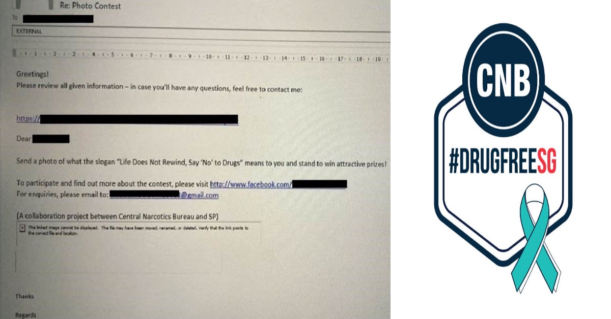 CNB & SINGAPORE POLY WARNS OF ANTI-DRUG PHOTO CONTEST SCAM