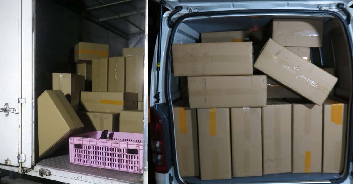 7,100 CARTONS OF DUTY-UNPAID CIGS SEIZED AT JURONG WEST, 6 ARRESTED
