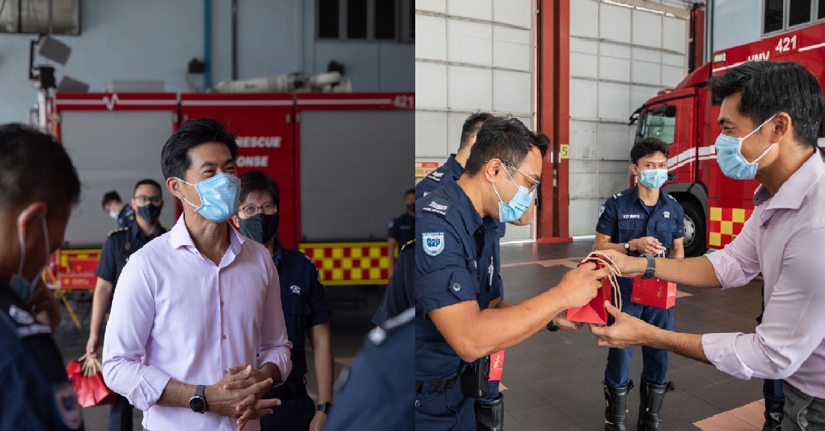 DESMOND TAN VISITS TUAS FIRE STATION ON CNY TO THANK OFFICERS