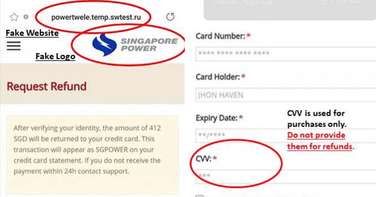 POLICE WARN OF FAKE SINGAPORE POWER EMAIL