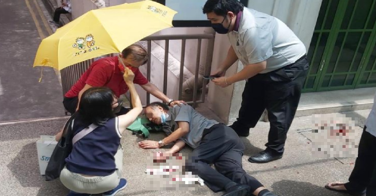 OLD MAN BLEEDING AFTER FALLING DOWN STAIRS, ASKS “WHY HELP ME”