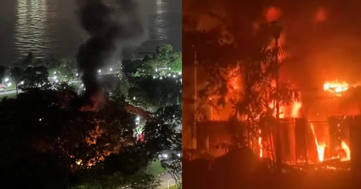 MASSIVE FIRE & EXPLOSION AT EAST COAST PARK, LOOK LIKE END OF THE WORLD