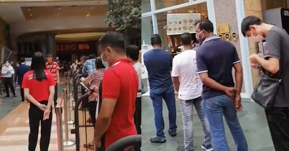 LONG QUEUE SPOTTED AT ENTRANCE TO RWS CASINO