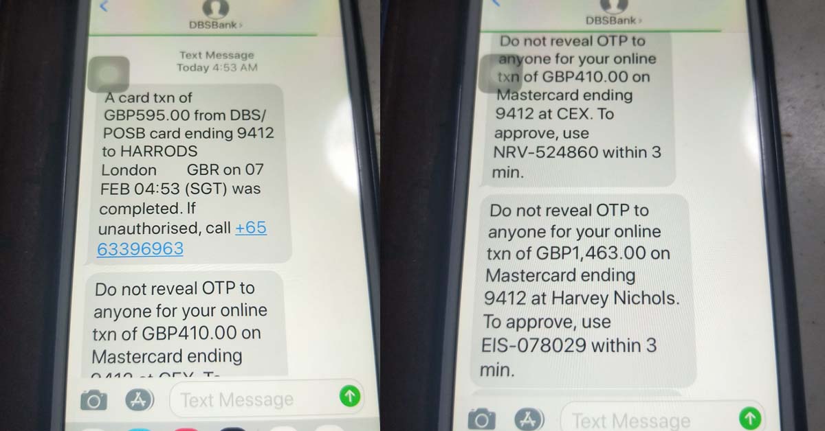 MAN’S MOTHER DBS CARD DETAILS GETS STOLEN, SEVERAL THOUSAND LOST