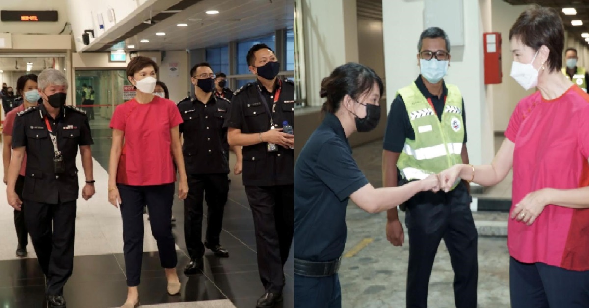 JOSEPHINE TEO VISITS ICA OFFICERS ON DUTY DURING CNY TO THANK THEM