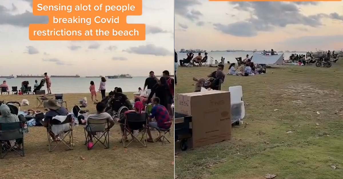 CROWDS SPOTTED AT EAST COAST PARK IN GROUPS OVER 5 PAX
