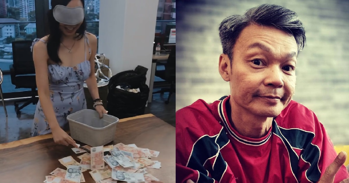 MARK LEE LAYS OUT $1K IN CASH FOR HIS STAFF TO SCOOP UP IN CNY GAME