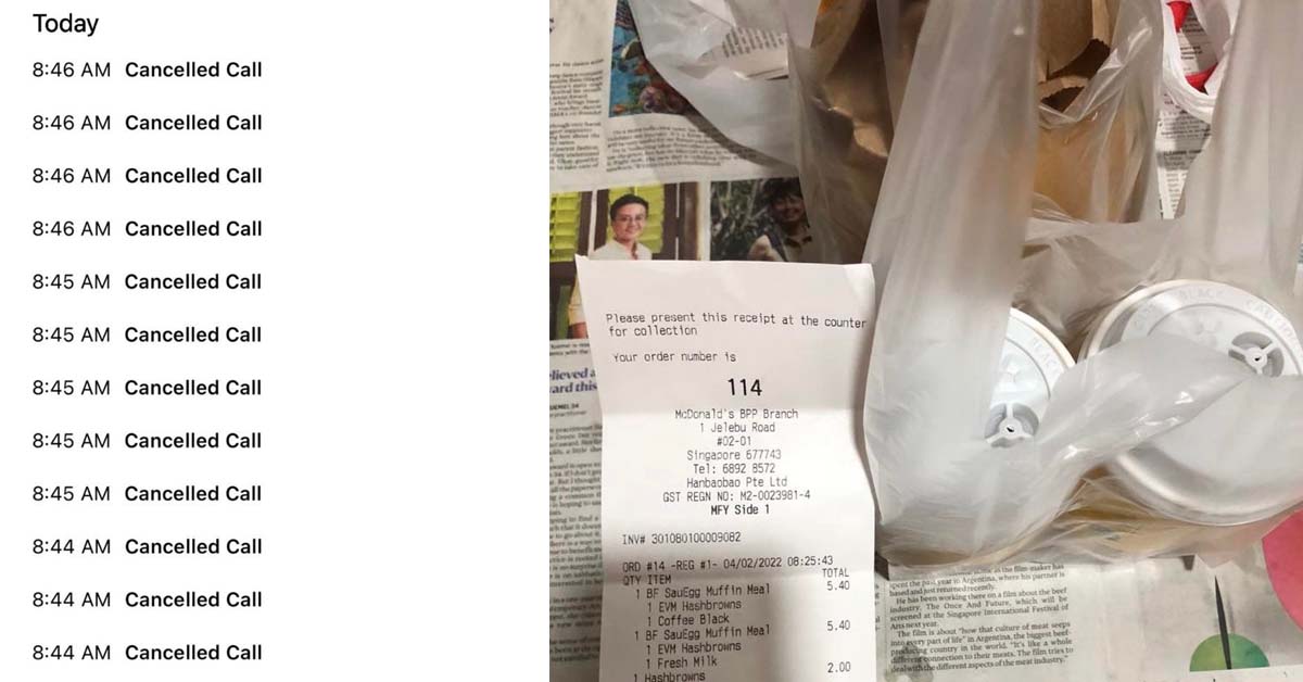 MAN COMPLAINS THAT BUKIT PANJANG MCDONALDS CONSTANTLY SCREWS UP