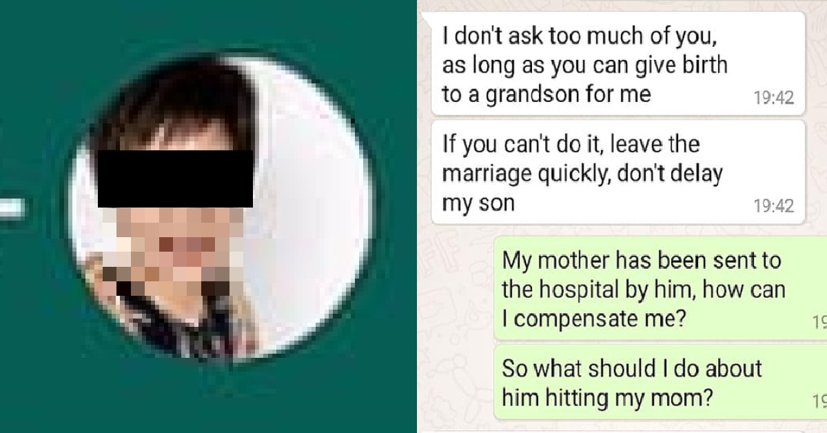 MOTHER-IN-LAW ASKS WOMAN TO DIVORCE HER SON, WANTS GRANDKIDS
