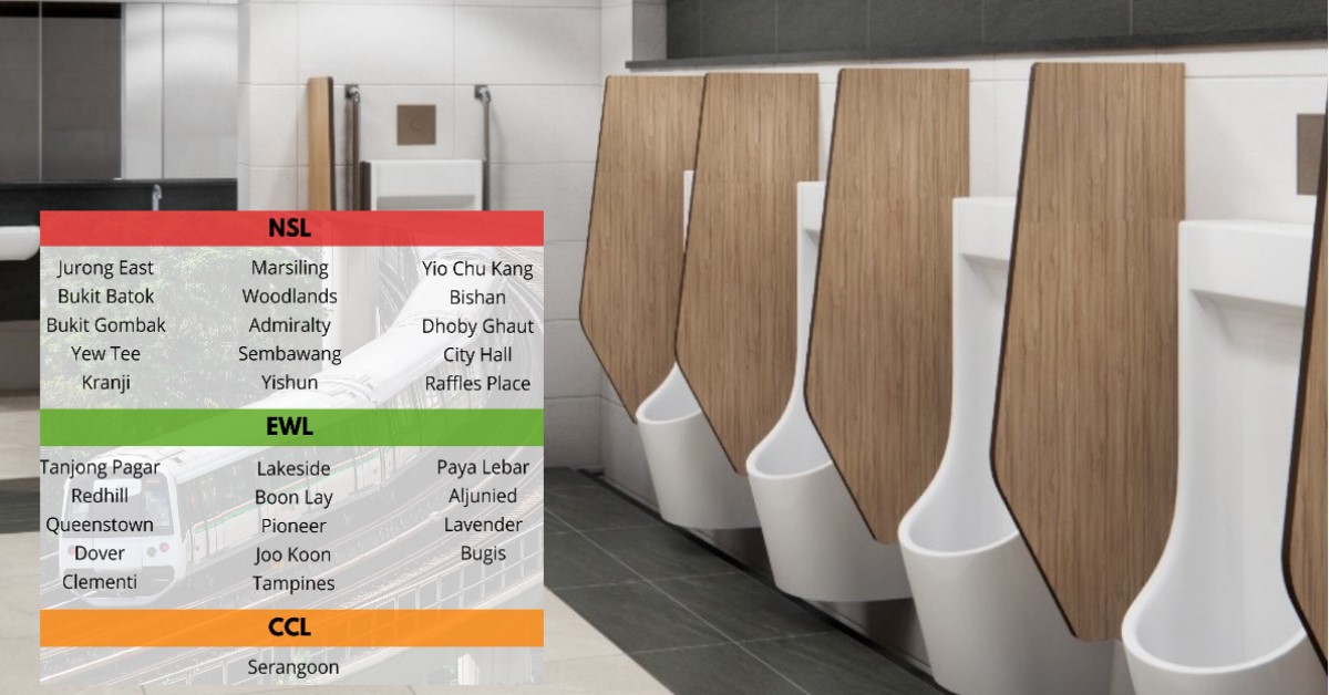 LTA RENOVATING TOILETS AT 30 MRT STATIONS FROM 18 FEB 2022