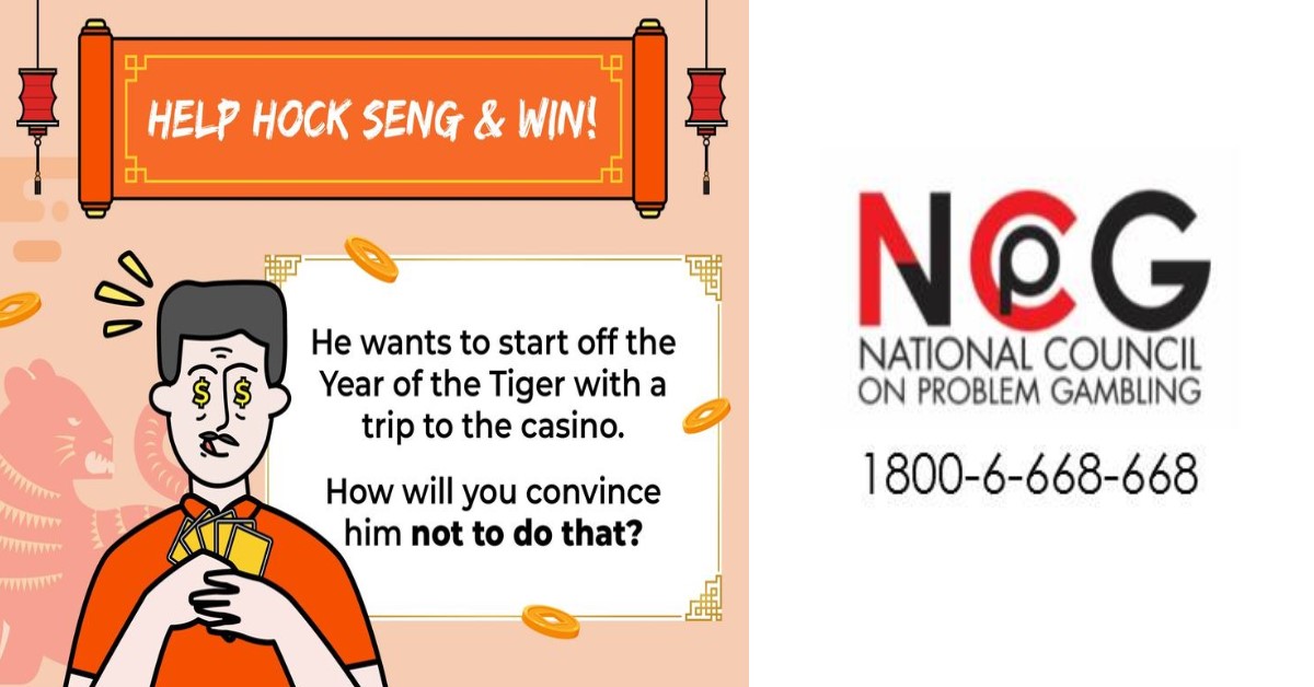 NCPG GAMBLING ADVISORY CONTEST, CREATIVE ANSWERS WIN $50 GRAB VOUCHER