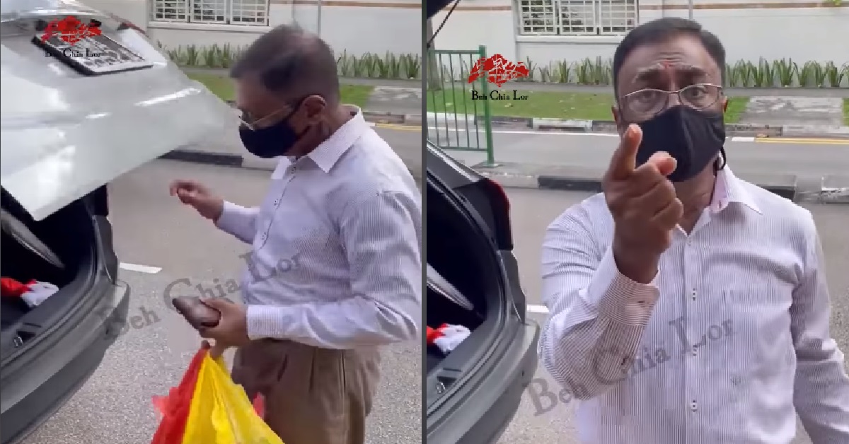 KAYPOH MAN CONFRONTS DRIVER FOR PARKING AT ROADSIDE & INSULTS HIM