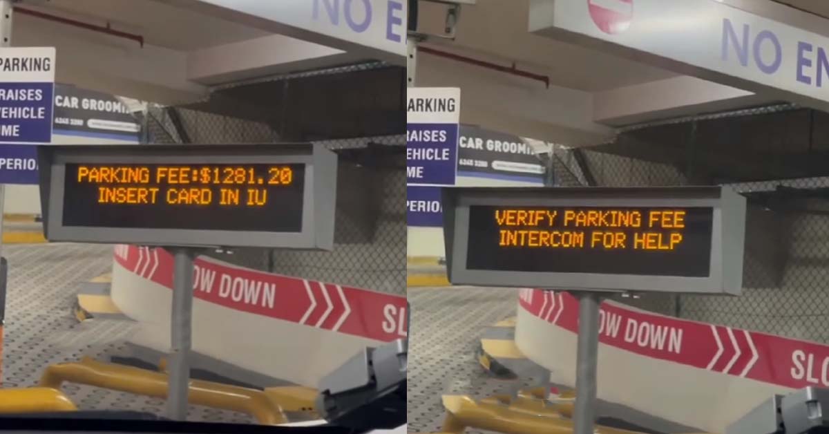 DRIVER KANA PARKING FEE OF $1281.20, NETIZENS THINK HE TAILGATES BEFORE