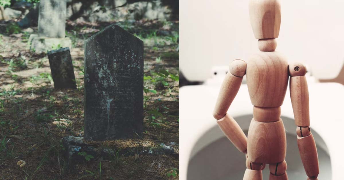 DEAD BROTHER “CALLS” SISTER AS HER BF PEE ON HIS GRAVE