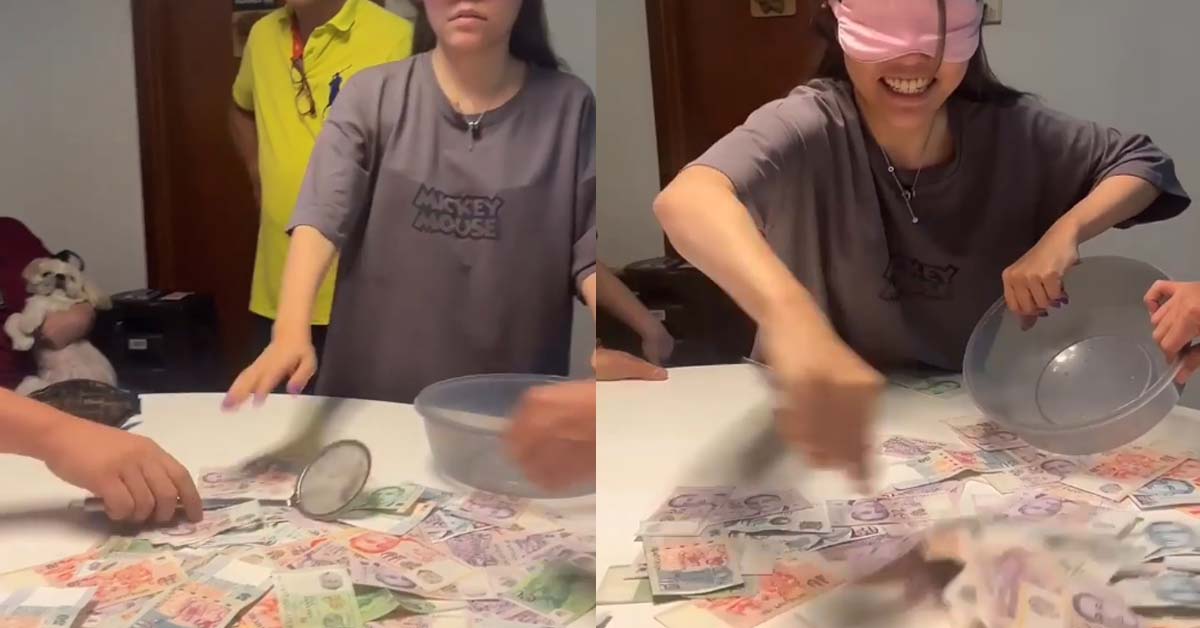 FAMILY PLAYS “SCOOP THE MONEY” FOR CNY BUT EPIC FAIL