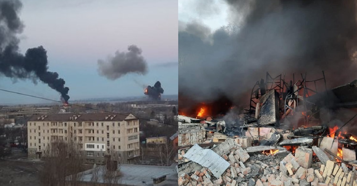 RUSSIAN TROOPS INVADE UKRAINE, MISSILES FIRED AT UKRAINIAN CITIES