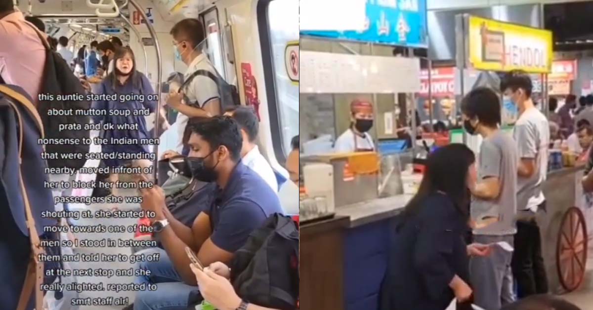 AUNTIE KEEP SCOLD MAN “MUTTON SOUP & PRATA” ON MRT & CLEMENTI