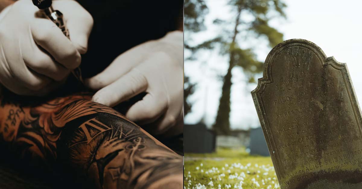 MAN UPGRADED TATTOO OF CHEATING WIFE’S NAME WITH A TOMBSTONE