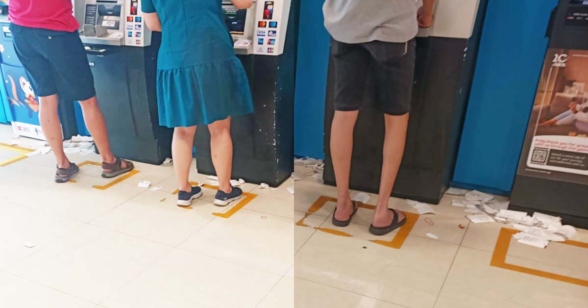 NETIZENS DISGUSTED BY ATM USERS WHO THROW RECEIPTS EVERYWHERE
