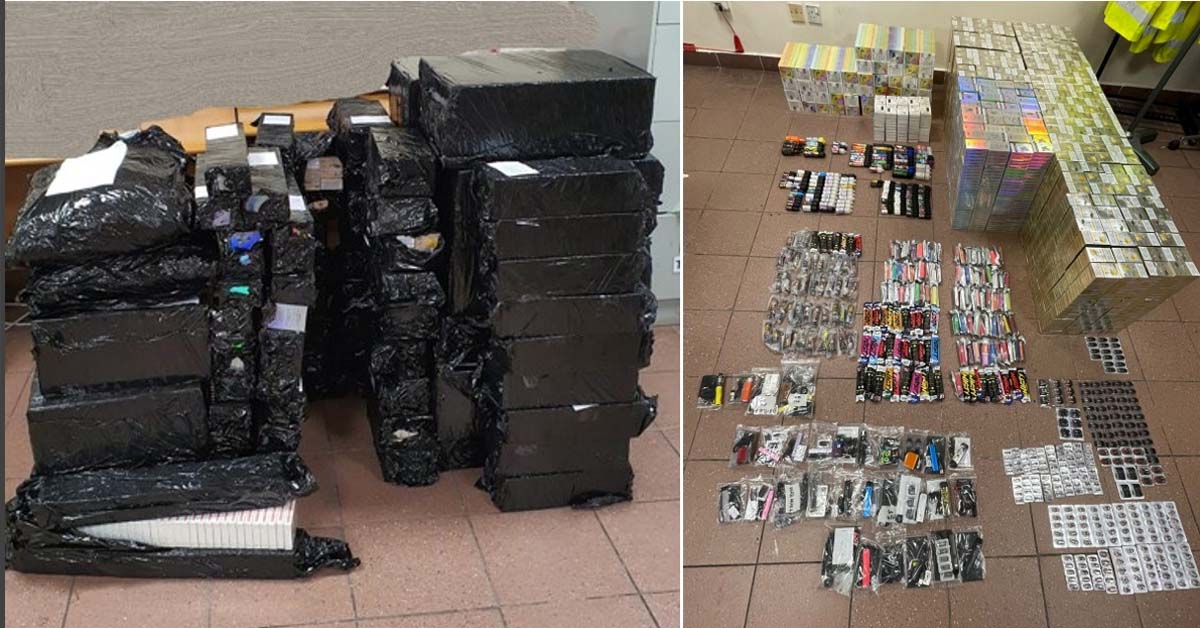 OVER 21,000 E-VAPORISERS FOUND ON MALAYSIAN LORRY AT TUAS
