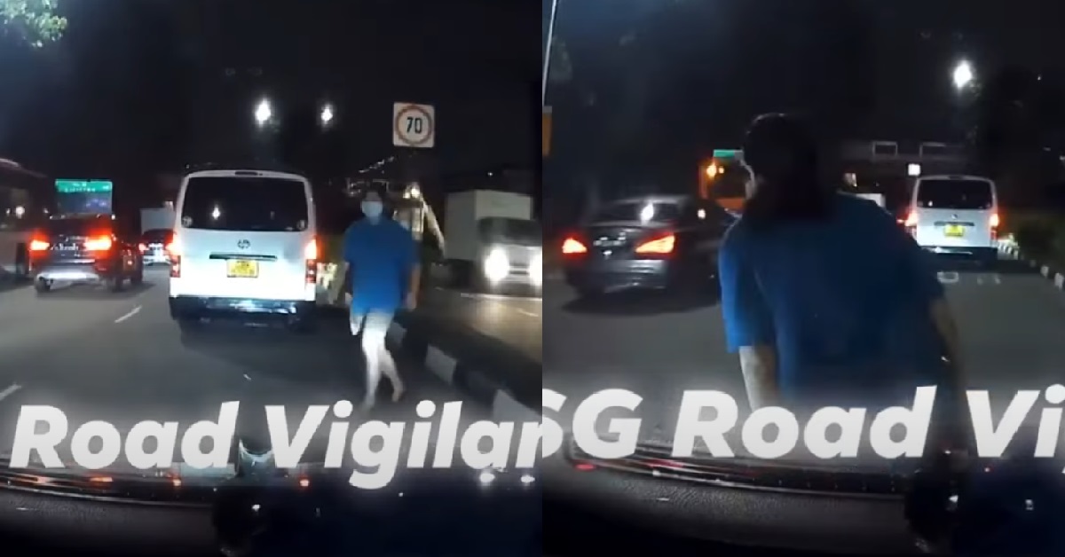 CRAZY WOMAN DASHES ONTO MIDDLE OF ROAD, THEN SITS ON CAR BONNET