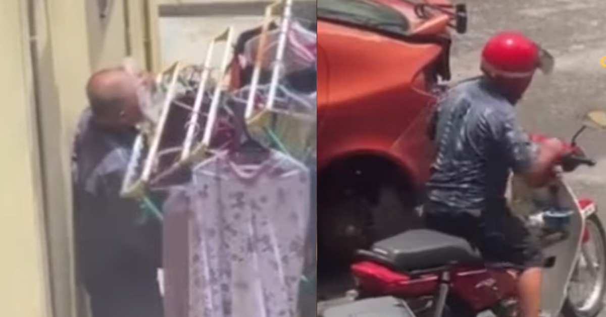 M’SIAN MAN SMELLS PANTIES & “SHAKE” IN PUBLIC ESCAPES ON MOTOR