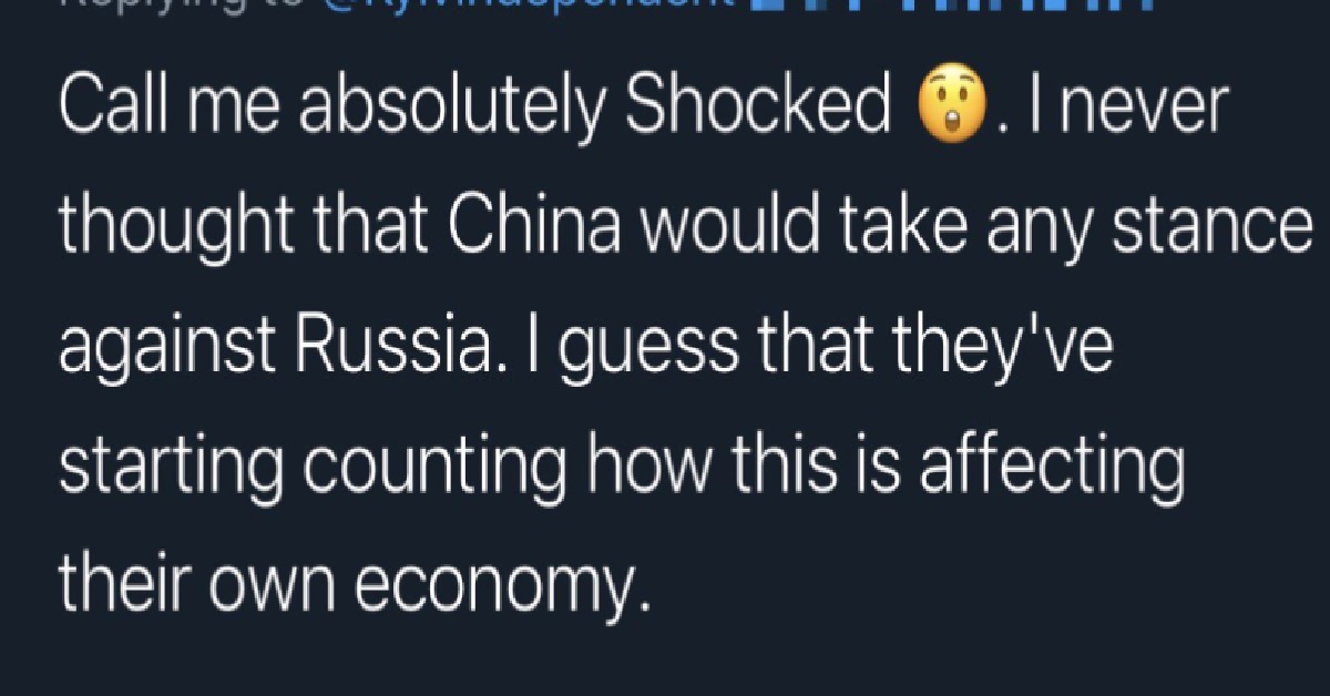 ANG MOH THOUGHT THAT S’PORE IS CHINA, SURPRISED SG HAS SANCTIONS AGAINST RUSSIA