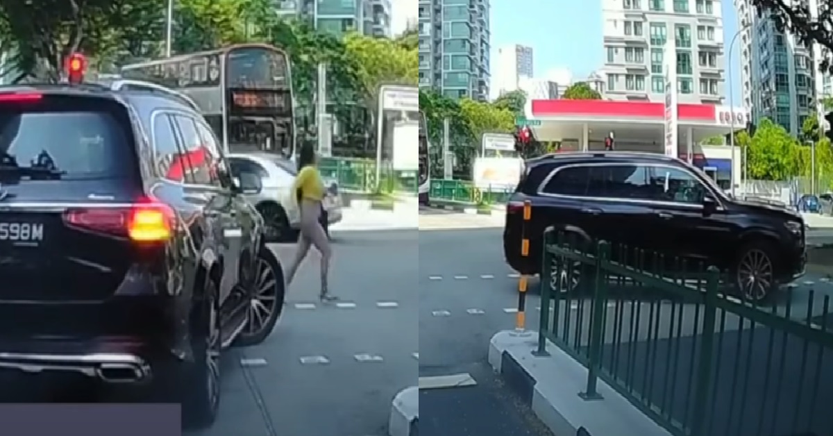MERCEDES BEATS RED LIGHT, THEN ILLEGALLY U-TURNS @ RIVER VALLEY