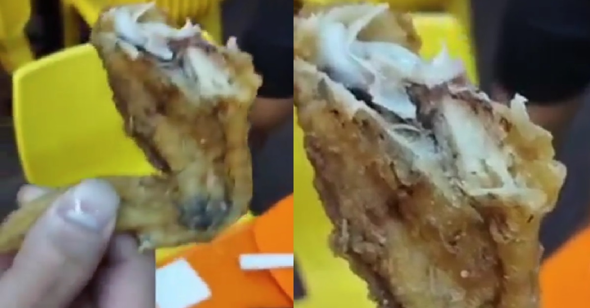 GUY BOUGHT NASI LEMAK, FINDS MAGGOTS INSIDE HIS CHICKEN WING