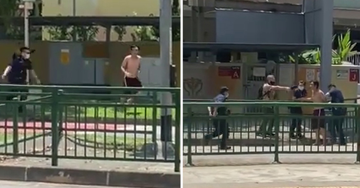 SHIRTLESS MAN ARRESTED AT FERNVALE SEND TO IMH