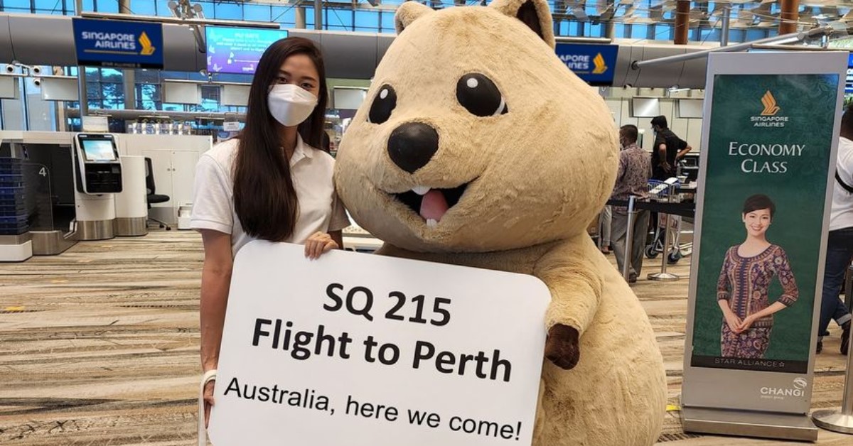 SPORE AIRLINES FIRST INTERNATIONAL FLIGHT TO PERTH IN TWO YEARS