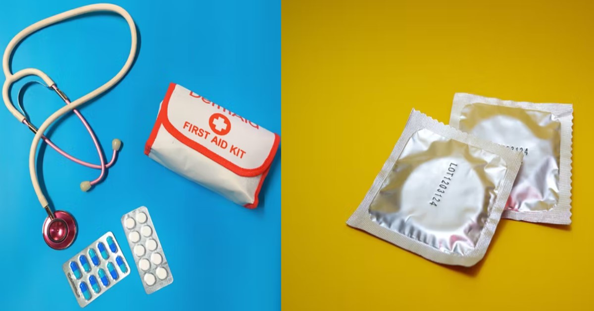 GUY LEFT USED CONDOM IN BAND AID BOX, GF PUTS INSIDE FIRST AID KIT