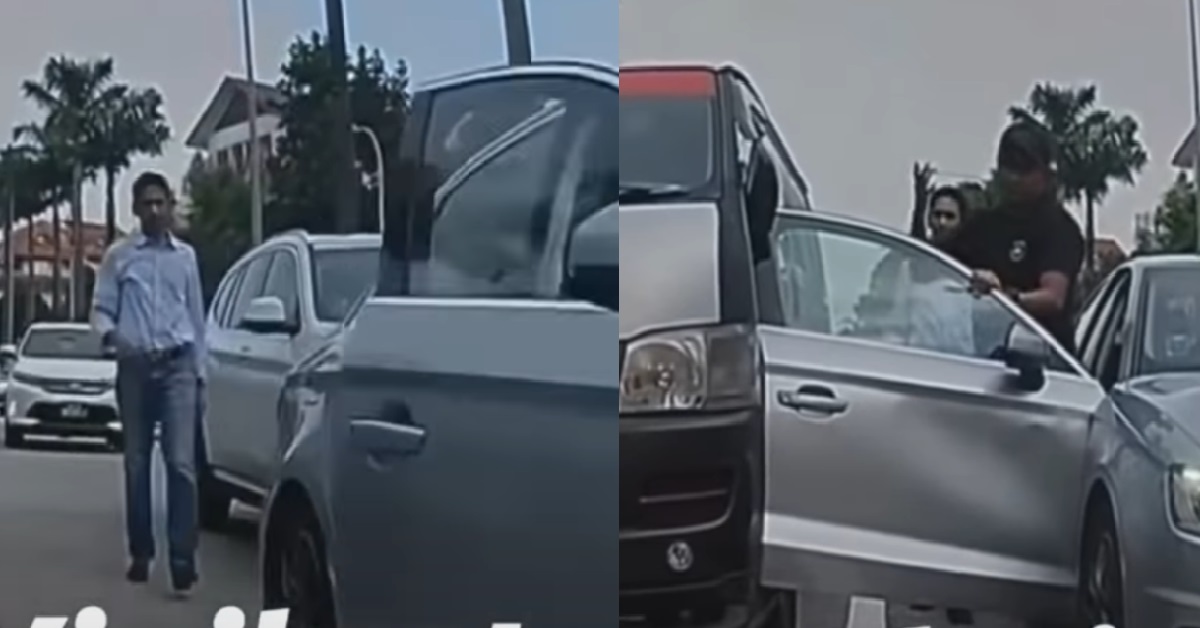 SUAY AUDI HIT BY BMW, AUDI DRIVER OPENS DOOR THEN HITS PASSING VAN