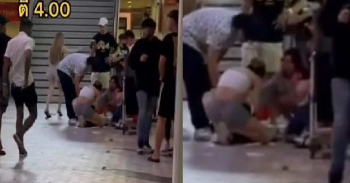 YET ANOTHER FIGHT AT GOLDEN MILE, TRAIL OF BLOOD SEEN ON THE GROUND