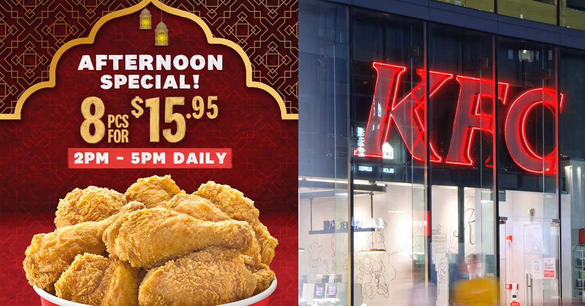 KFC PROMO 8 PIECES FOR JUST $15.95, FINGER LICKIN GOOD TIME