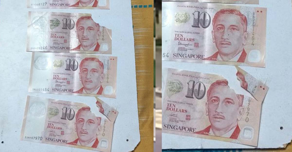 MAN DRAWS $40 FROM ATM, CASH COMES OUT TORN