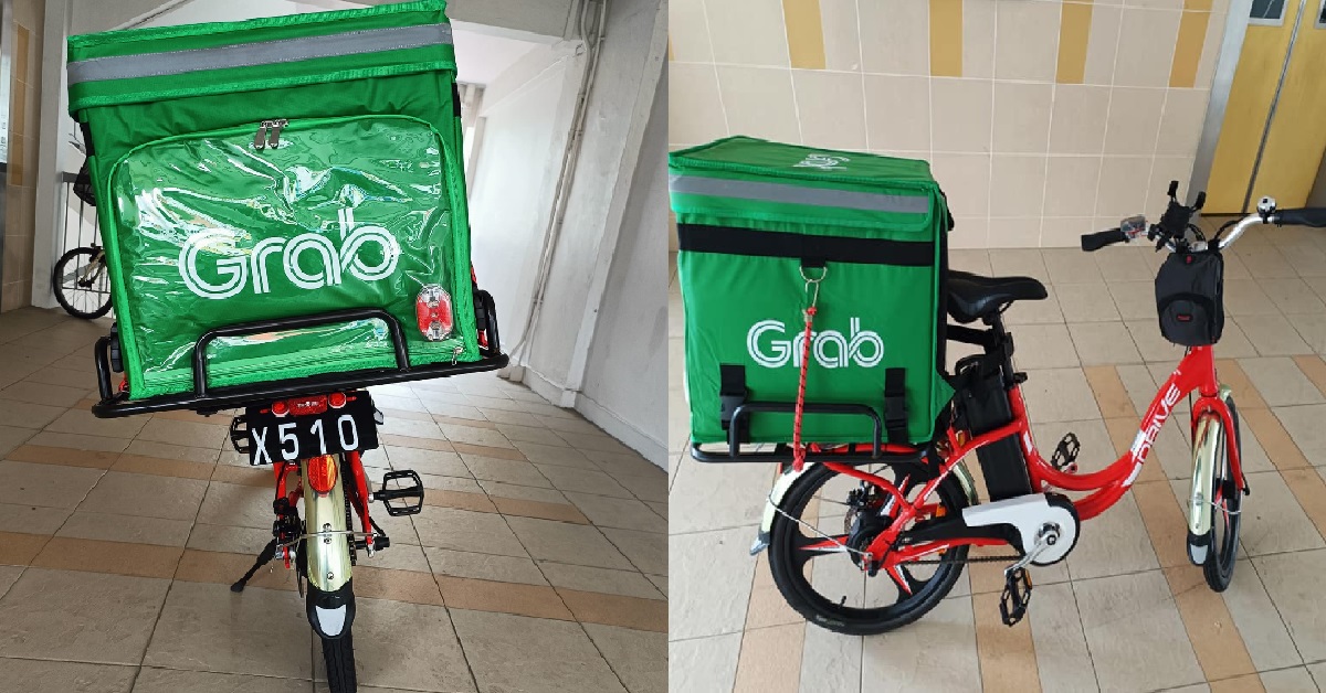 GRABFOOD RIDER’S BICYCLE STOLEN AT YISHUN, BIKE WASN’T LOCKED