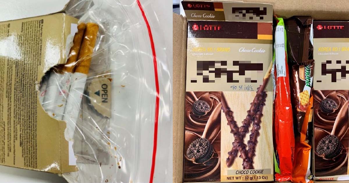 SMUGGLERS TRIED TO BRING IN CIGAARAETTES IN BISCUIT BOXES