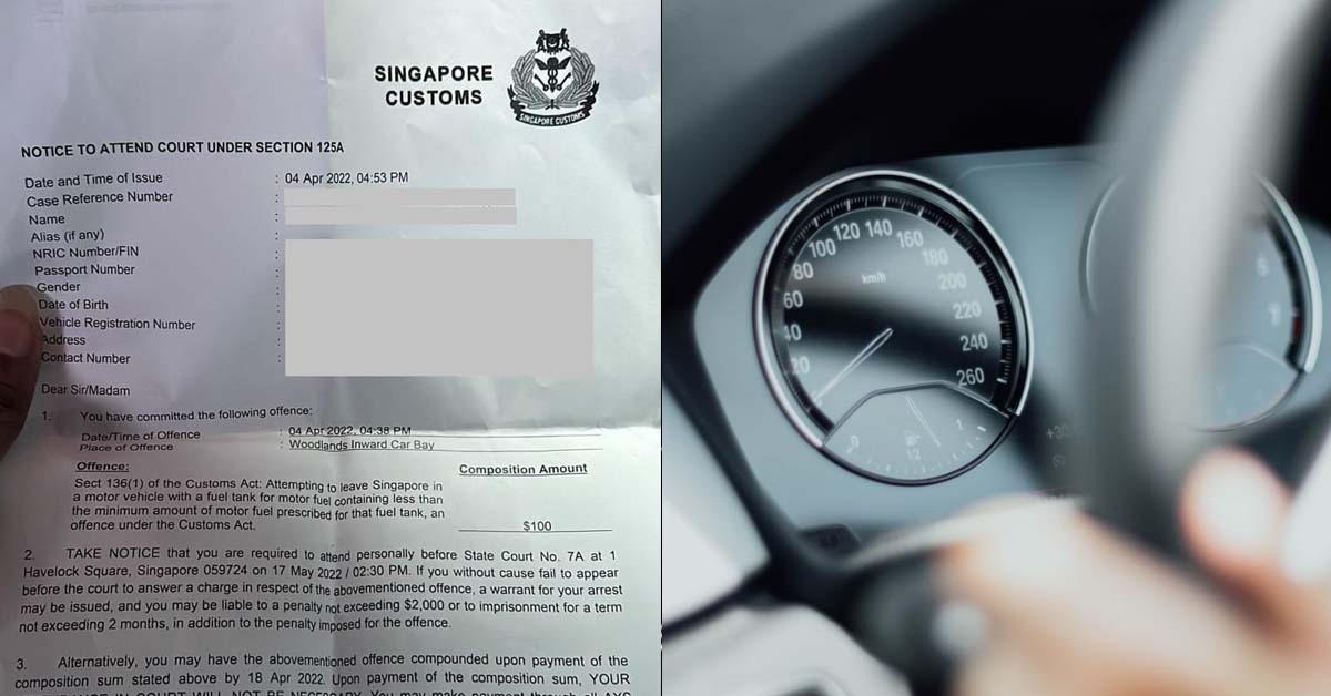 DRIVER FINED $100 FOR DRIVING TO M’SIA WITH LESS THAN 3/4 FUEL TANK