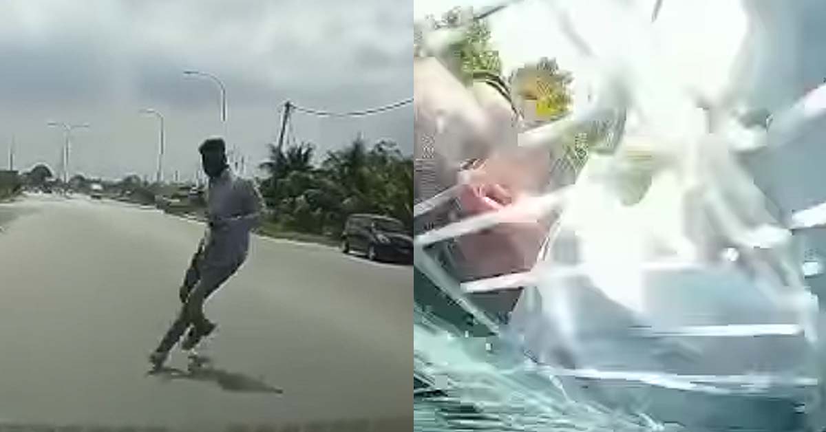 FAKE ACCIDENT SCAM IN M’SIA, LEAVES AFTER REALISING THERE IS A DASHCAM