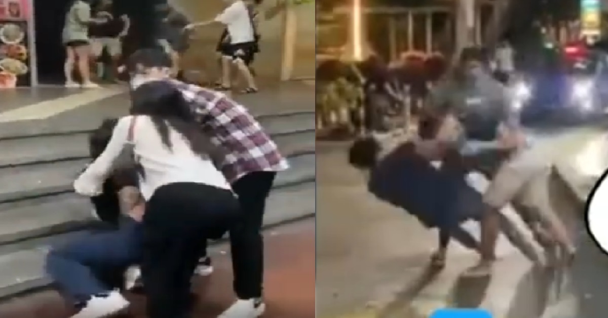 GANGSTERS FIGHTING AT GOLDEN MILE, FIGHT FROM ROAD TO THE MALL
