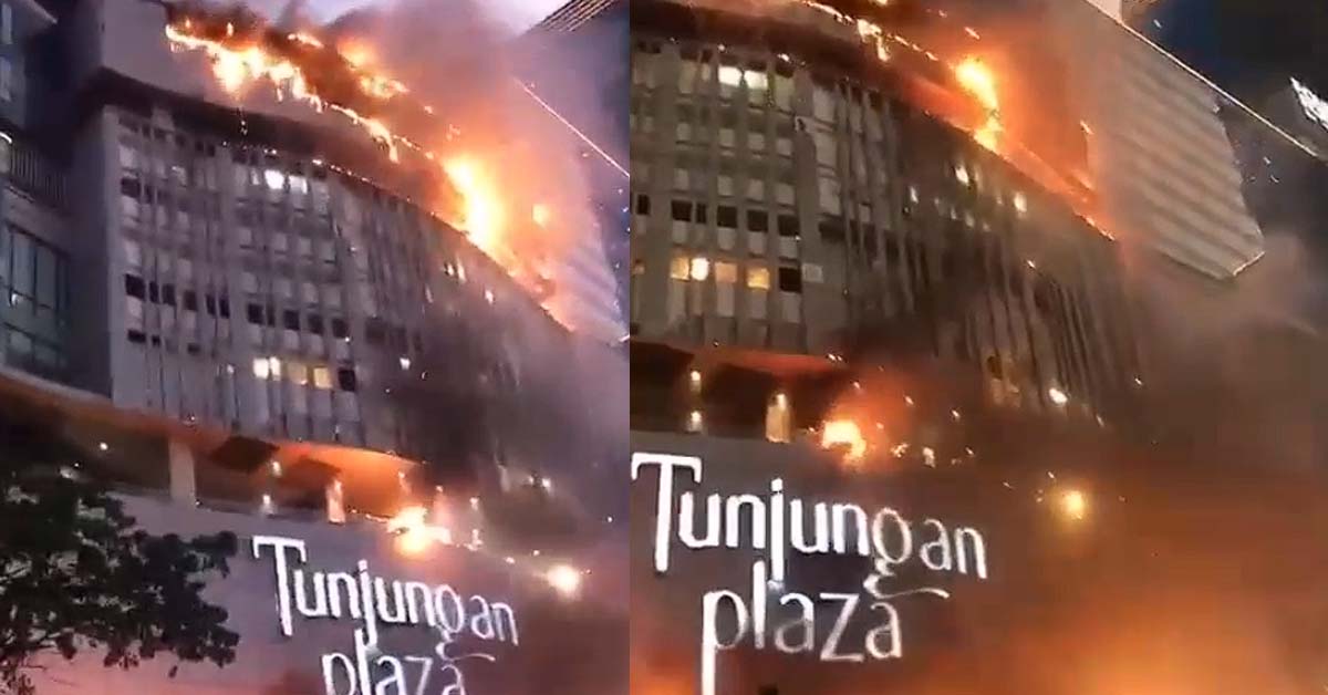 MASSIVE FIRE AT SURABAYA TUNJUNGAN PLAZA, 28 FIRE TRUCKS ACTIVATED