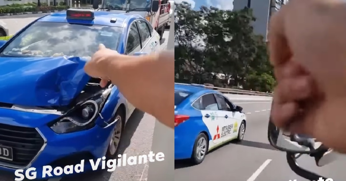 INTENSE CAR CHASE AFTER TAXI HITS LORRY THEN FLEES FROM DRIVER