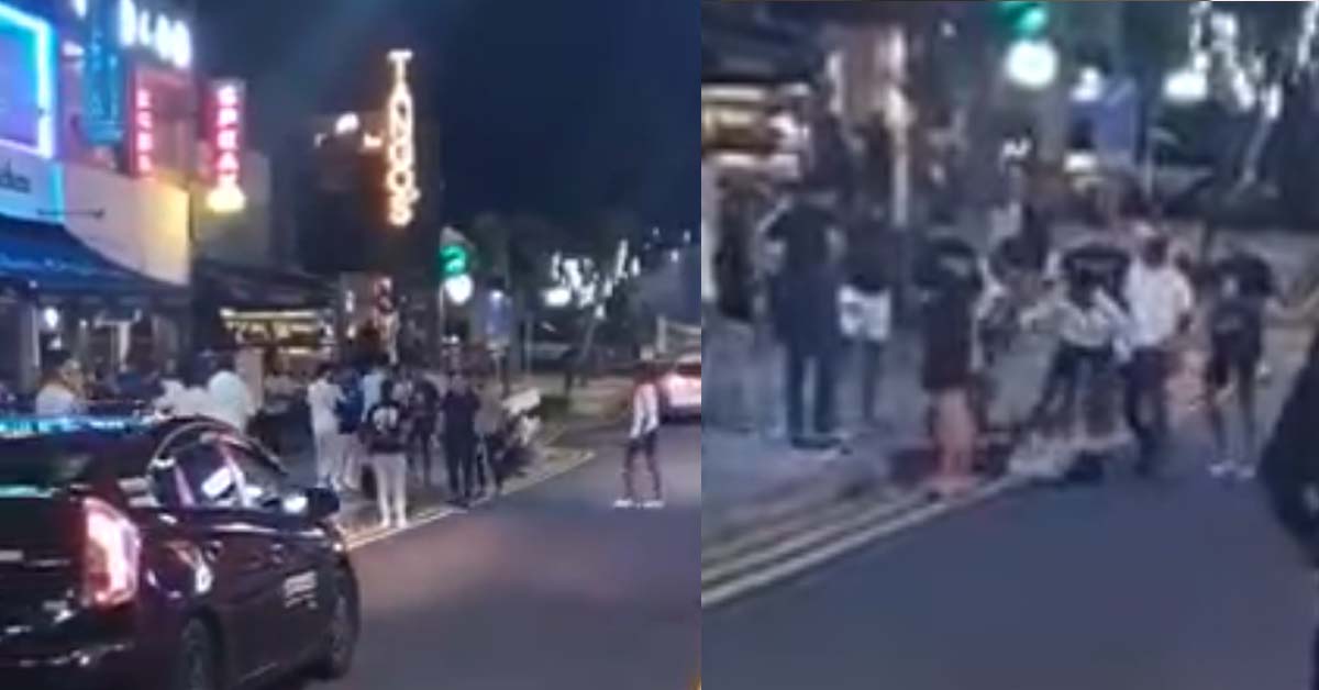 FIGHT AT HOLLAND VILLAGE, MAN SEEN KNOCK OUT COLD ON THE ROAD
