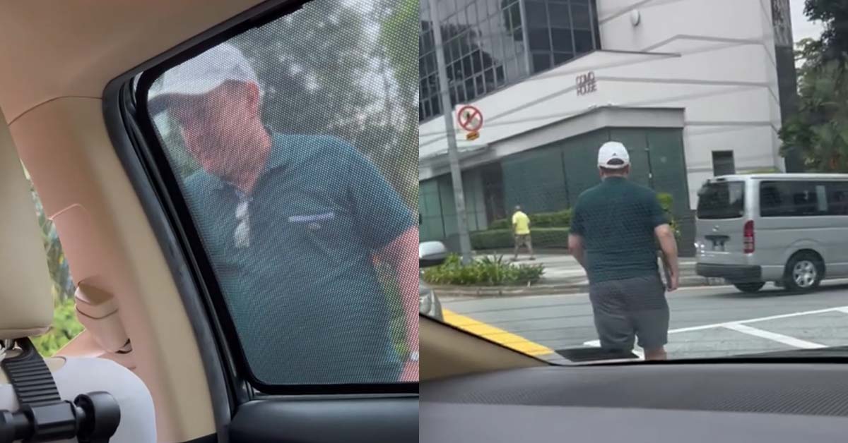ANG MOH TELL SG DRIVER HE DONO THE LAW GETS INTO A VERBAL ALTERCATION