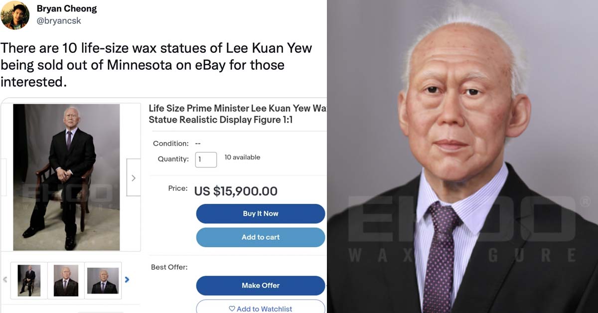 EBAY STORE SELLING WAX FIGURES OF LEE KUAN YEW FOR US$15,900 BUT DON’T LOOK LIKE HIM